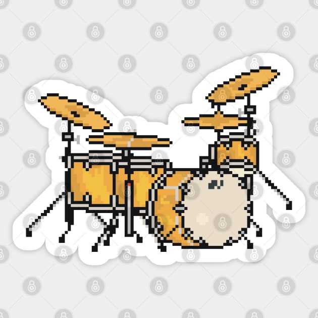 Pixel Custom Jazz Drums Sticker by gkillerb